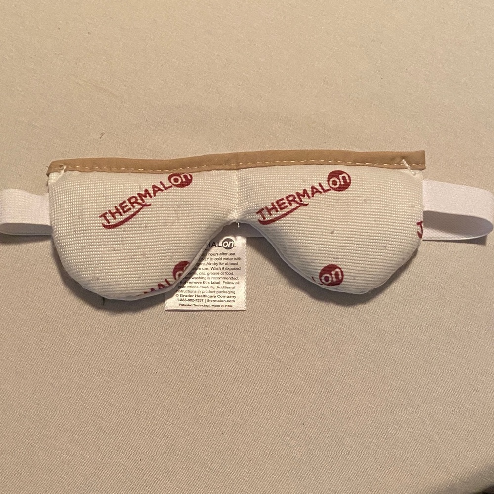 White and Tan Eye Mask